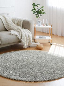 Круглый шегги ковер Lordliness, бежевый