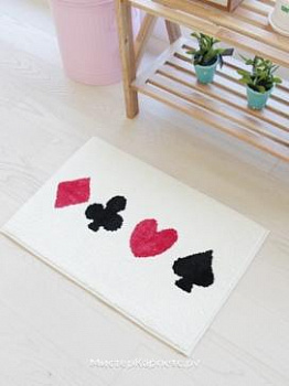 Белый коврик с рисунком Poker