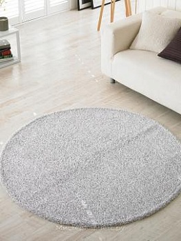Круглый серый ковер с ворсом Tivolin