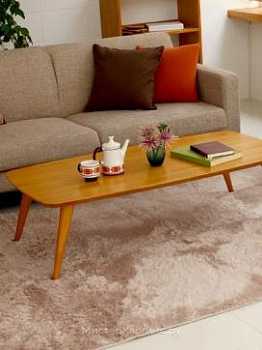 Бежевый ковер с длинным ворсом S-Pie