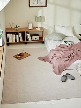 Бежевый ковер с коротким двухцветным ворсом Blanch