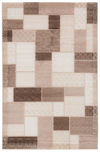 Бежево-коричневый ковер с коротким ворсом Лилиум