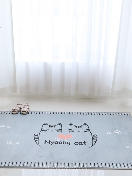 Серый ковер с кошками Cat Lug