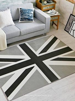 Серый ковер с флагом Union Jack