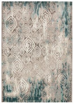 Бирюзово-бежевый ковер со средним ворсом Renaissance