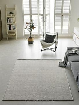 Ковер без ворса с твидовым узором Plrattan, кремовый