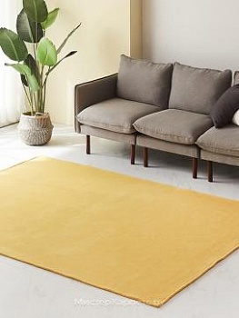 Желтый хлопковый ковер без ворса Copop