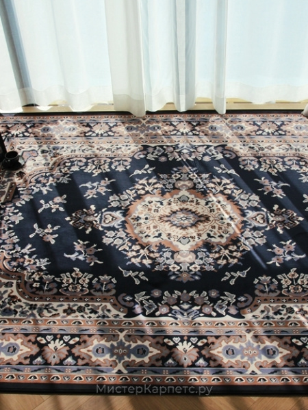 Синий ковер с коротким ворсом Persian