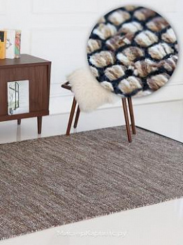 Коричневый хлопковый ковер Inlun