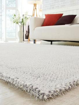 Светло-серый ковер с длинным ворсом Alaska