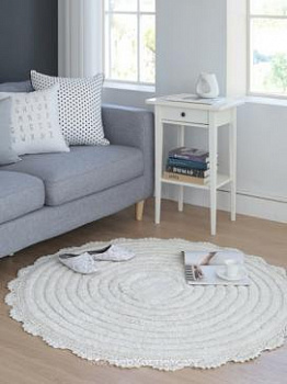 Круглый ковер Crochet, слоновая кость