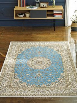 Классический голубой ковер Tapis