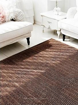 Коричневый ковер с коротким ворсом Split