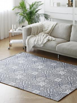 Серый ковер с рисунком Tile
