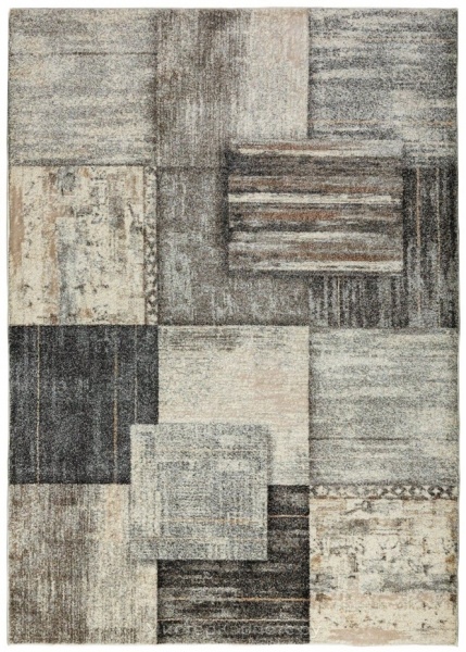 Бежево-серый ковер со средним ворсом Олимпос