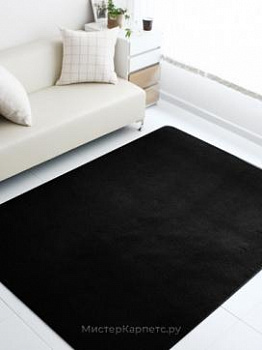 Черный ковер Coomi с коротким ворсом