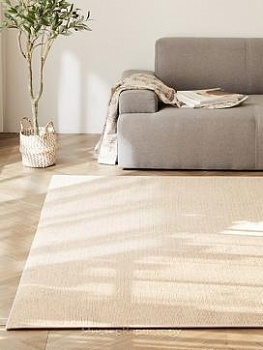 Бежевый стираемый ковер с коротким ворсом Washy