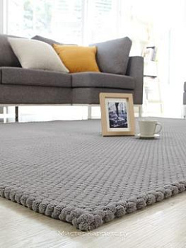 Рельефный серый ковер Bolan