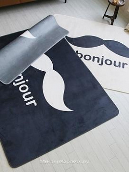 Темно-серый ковер с усами Bonj