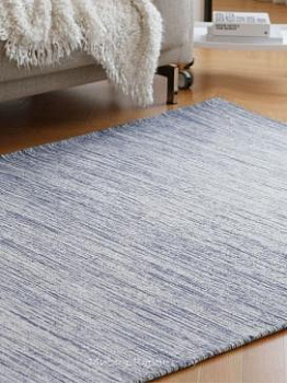 Синий безворсовый ковер Craig