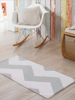 Серый коврик с рисунком зиг заг Mountain