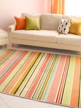 Ковер в полоску летних тонов Bonjour