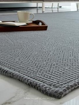 Однотонный ковер без ворса Spring, темно-серый