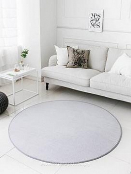 Серый круглый ковер Coomi