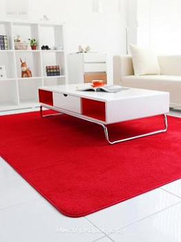 Ковер красный Coomi с коротким ворсом