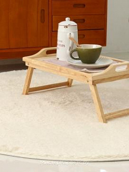 Кремовый круглый ковер S-Pie