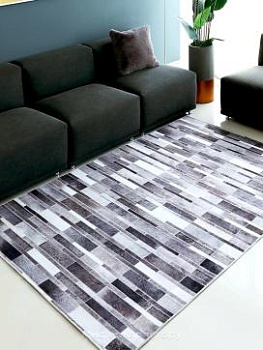 Ковер с коротким ворсом и геометрическим рисунком Cowhide