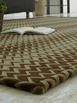 Коричневый хаки ковер с рисунком Glow