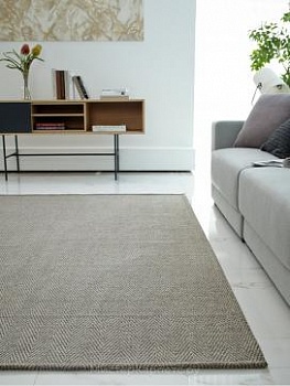 Ковер синель без ворса с узором елочка Plrattan, хаки