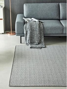 Ковер без ворса с твидовым узором Plrattan, серый