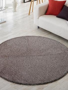 Круглый коричневый хаки ковер Cliff