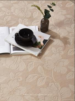 Бежевый ковер с цветочным рельефом Summer