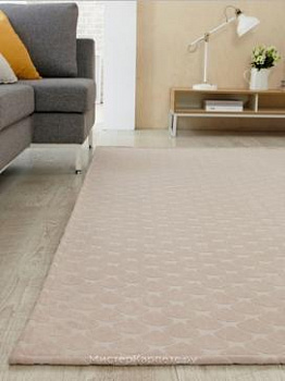 Бежевый ковер Cotton с рельефом капля