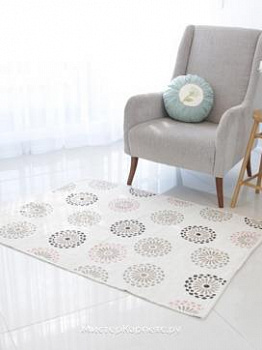 Ковер с рисунком Freesia, слоновая кость