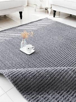 Серый ковер с коротким ворсом Split