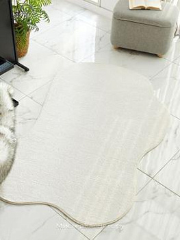 Слоновая кость однотонный ковер необычной формы Butterfly