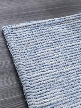 Синий креповый ковер с коротким ворсом Crepe