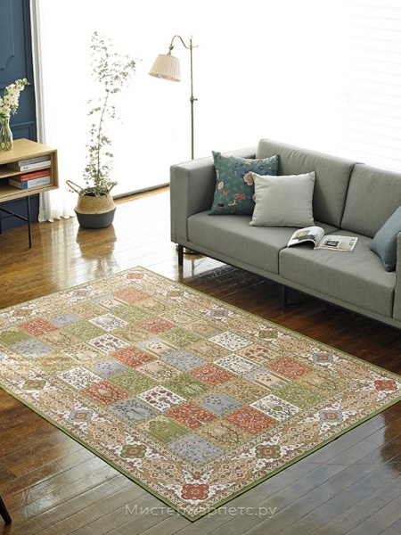 Ковер с коротким ворсом и восточным орнаментом Tapis