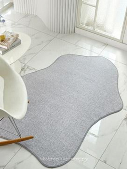 Серый ковер необычной формы Butterfly