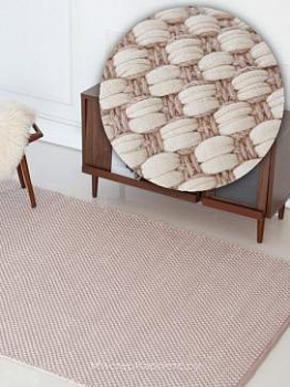 Бежевый хлопковый ковер ручной работы Ratile