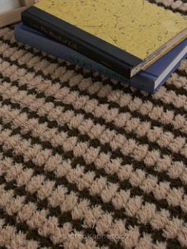 Коричневый ковер в полоску Soft