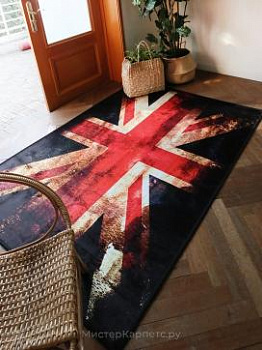 Винтажный ковер с флагом British