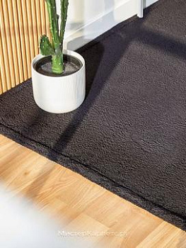 Черный ковер без рисунка Century