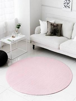 Розовый круглый ковер Coomi