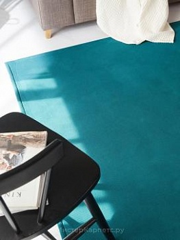 Зеленый хлопковый ковер без ворса Copop