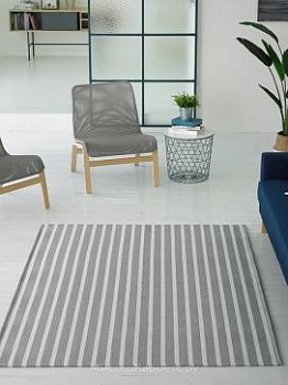 Серый ковер с полосами Orion